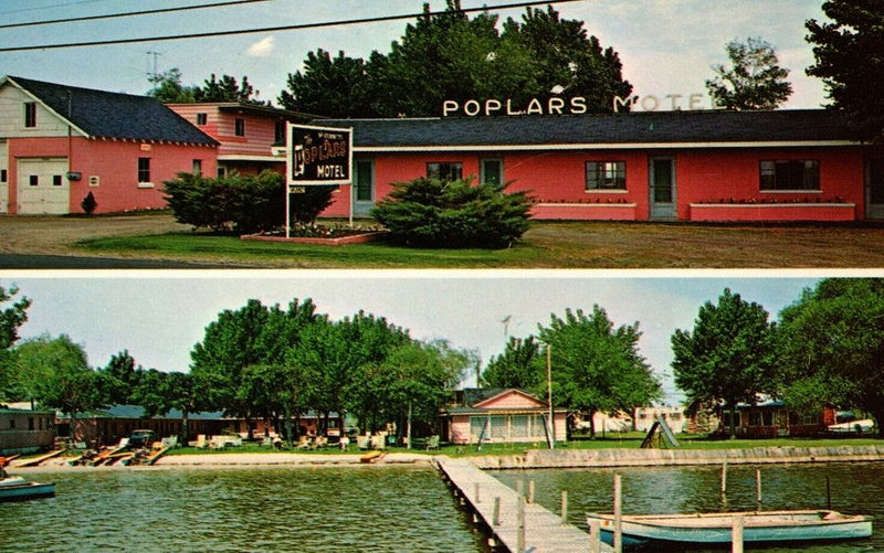 Poplars Resort & Campground - Vintage Postcard